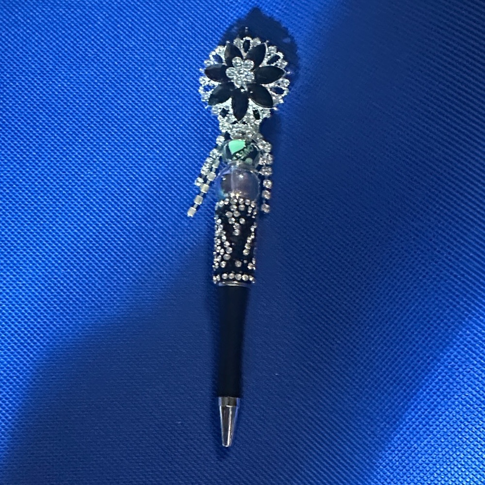 Elegant Black and Silver Decorative Pen